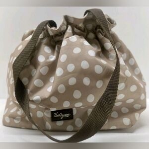 NWOT Thirty-One Thermal Insulated Cinch It Up Lunch Bag Sack Polka Dots